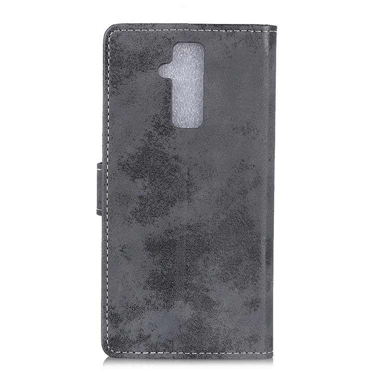 Vintage Style Wallet Leather Cell Phone Case for Huawei Mate 20 Lite - Grey-4