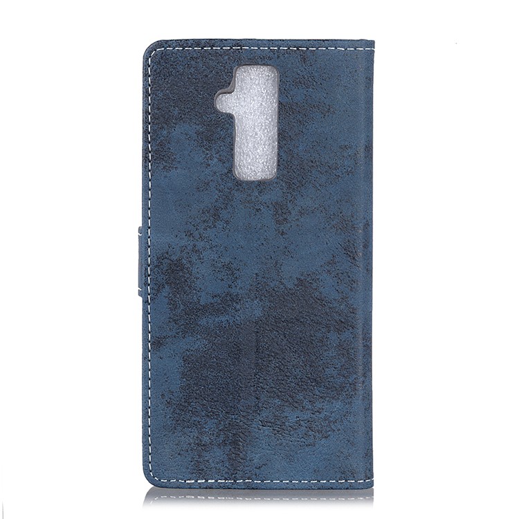 Vintage Style Wallet Leather Magnetic Phone Case with Card Holders for Huawei Mate 20 Lite - Blue-3