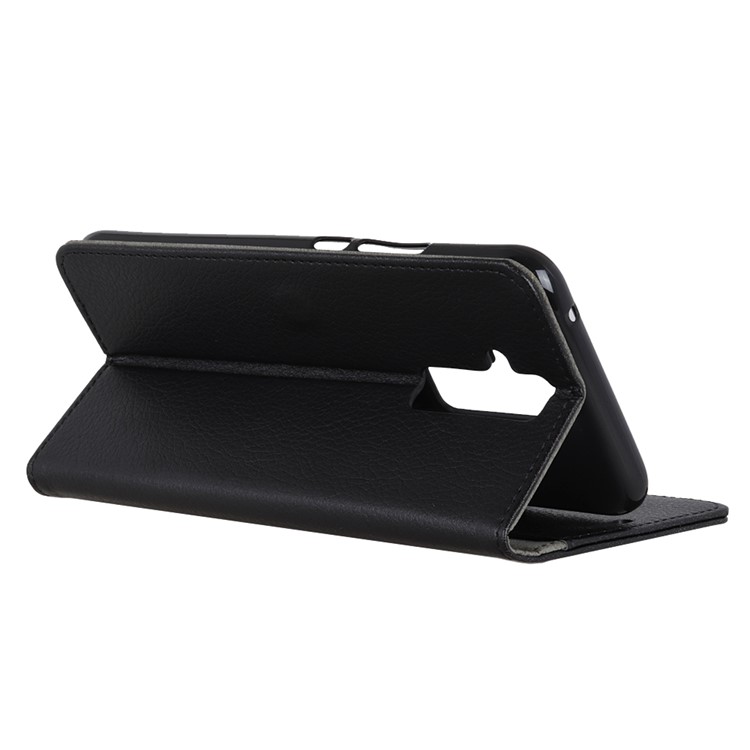 Litchi Texture Leather Wallet Stand Phone Case for Huawei Mate 20 Lite - Black-6