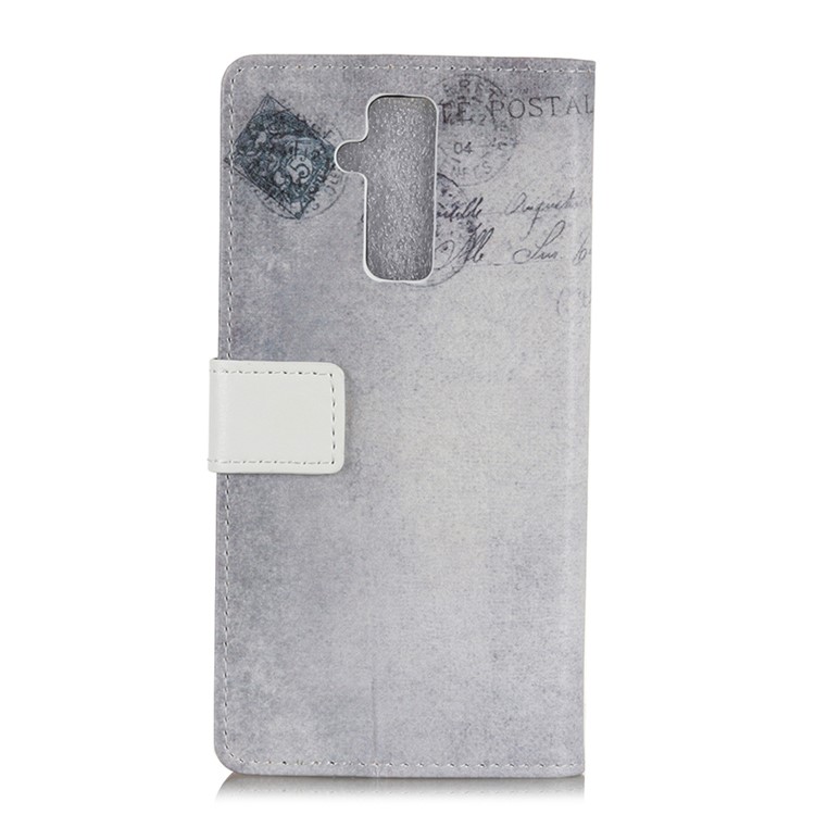 For Huawei Mate 20 Lite Patterned PU Leather Wallet Stand Case - American Flag and Cat Holding Heart-5