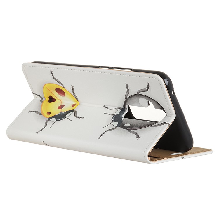 Para Huawei Mate 20 Lite Modelado PU Cuero Billetera Soporte Shell - Patrón De Mariquita-6