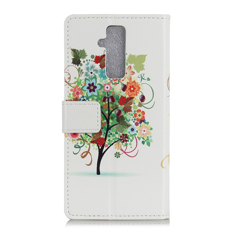 For Huawei Mate 20 Lite Patterned PU Leather Wallet Stand Phone Casing - Flower Tree-5