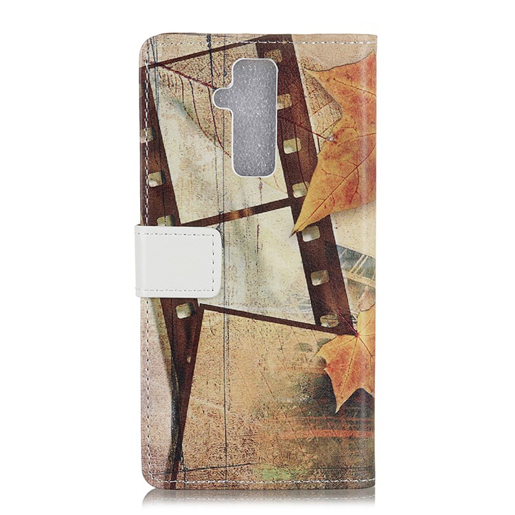 For Huawei Mate 20 Lite Patterned PU Leather Wallet Protective Case - Eiffel Tower and Maple Leaves-5