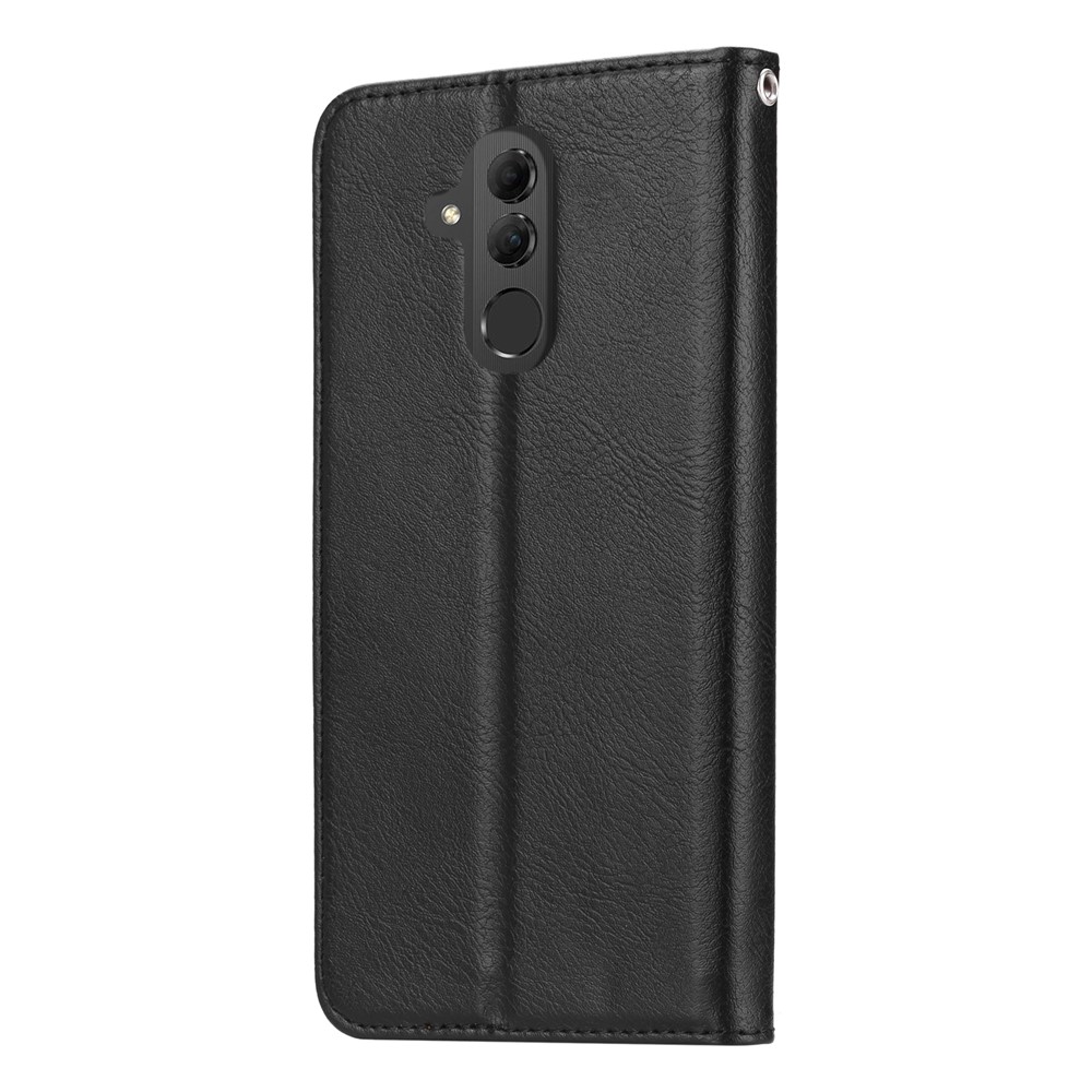 Auto-absorbed Leather Wallet Case for Huawei Mate 20 Lite - Black-4