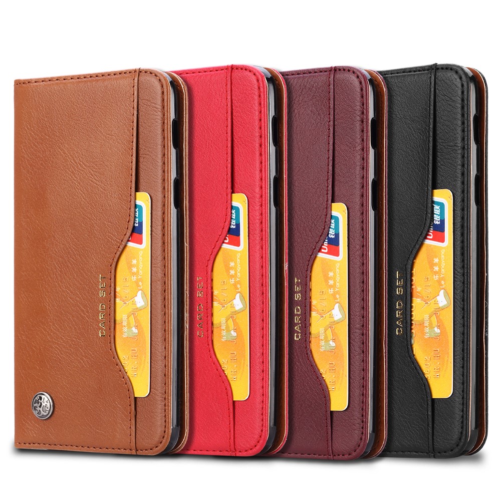 Auto-absorbed Leather Wallet Case for Huawei Mate 20 Lite - Black-5