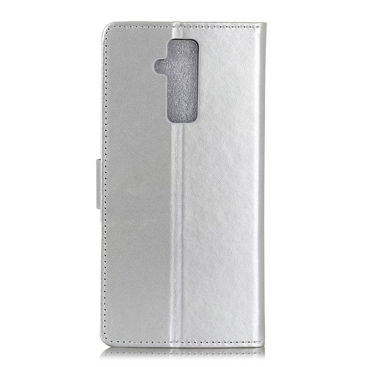 Wallet Stand Flip Leather Phone Magnetic Cover for Huawei Mate 20 Lite - Silver-2