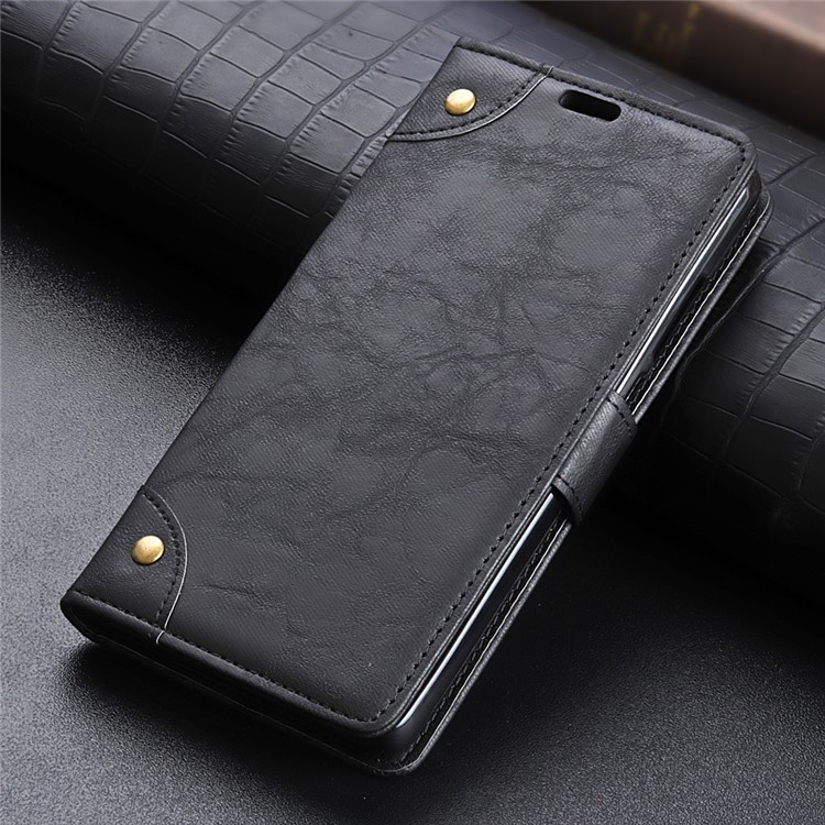Retro Style Leather Wallet Case for Huawei Mate 20 Lite / Maimang 7 - Black-10