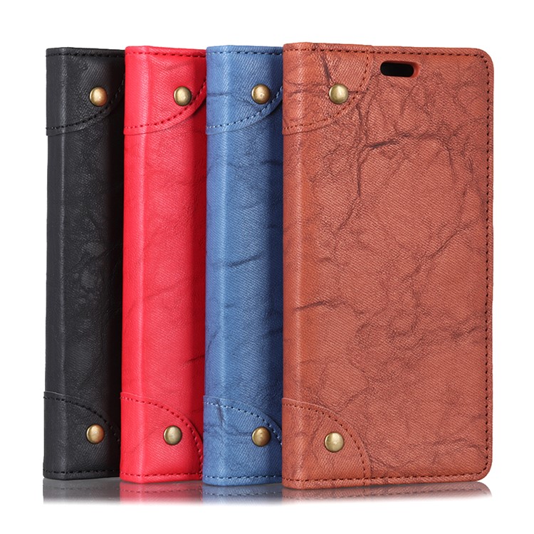 Retro Style Leather Wallet Case for Huawei Mate 20 Lite / Maimang 7 - Black-11