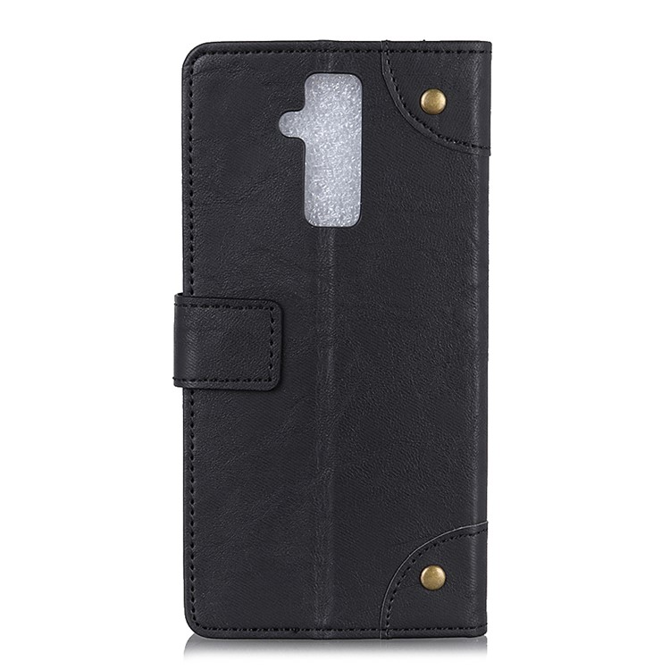 Retro Style Leather Wallet Case for Huawei Mate 20 Lite / Maimang 7 - Black-7