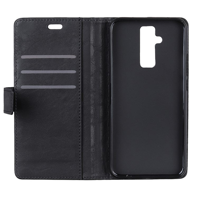 Retro Style Leather Wallet Case for Huawei Mate 20 Lite / Maimang 7 - Black-8