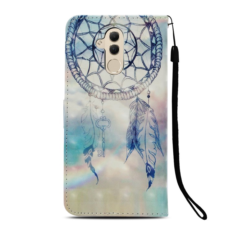 Pattern Printing Light Spot Decor Stand Leather Wallet Case for Huawei Mate 20 Lite - Dream Catcher-3