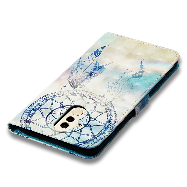 Pattern Printing Light Spot Decor Stand Leather Wallet Case for Huawei Mate 20 Lite - Dream Catcher-8