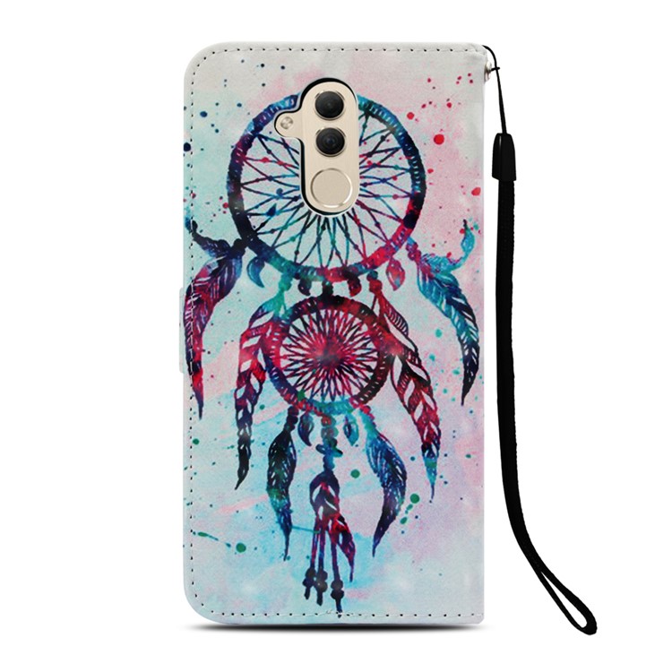 Pattern Printing Light Spot Decor Stand Leather Wallet Casing for Huawei Mate 20 Lite - Colorized Dream Catcher-3