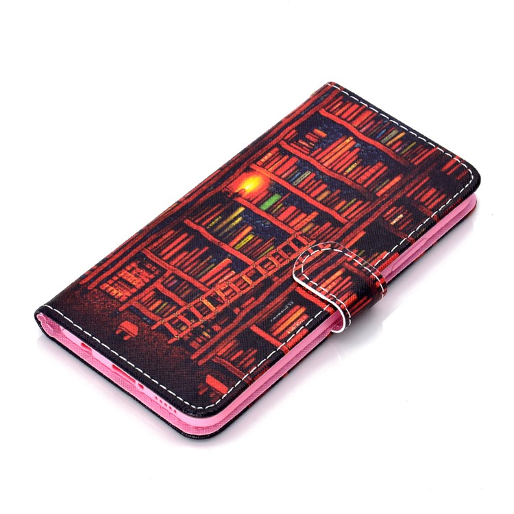 Pattern Printing Cell Phone Leather Wallet Casing for Huawei nova 3i / P Smart Plus - Books Pattern-5
