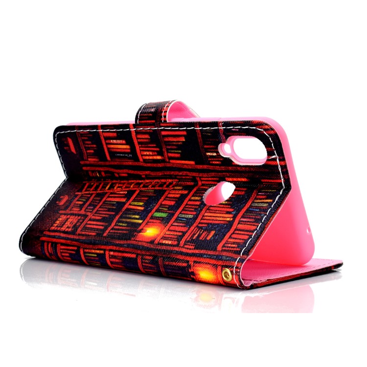 Pattern Printing Cell Phone Leather Wallet Casing for Huawei nova 3i / P Smart Plus - Books Pattern-7