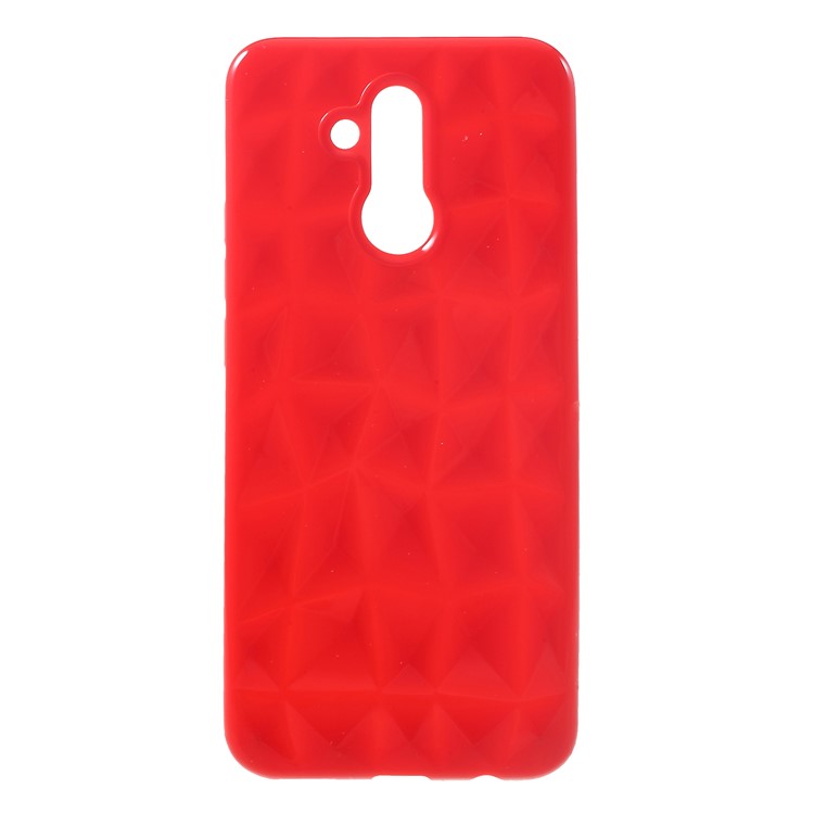 3D Diamond Texture TPU Case for Huawei Mate 20 Lite / Maimang 7 - Red-1