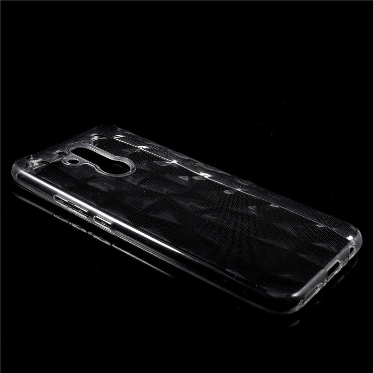 3D Diamond Texture TPU Cover for Huawei Mate 20 Lite / Maimang 7 - Transparent-2