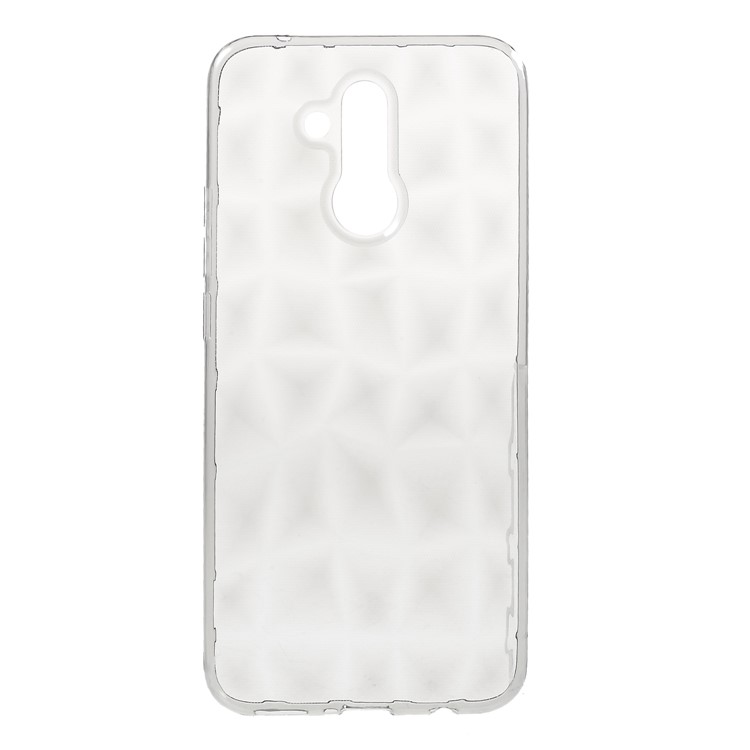 3D Diamond Texture TPU Casing for Huawei Mate 20 Lite / Maimang 7 - Grey-1