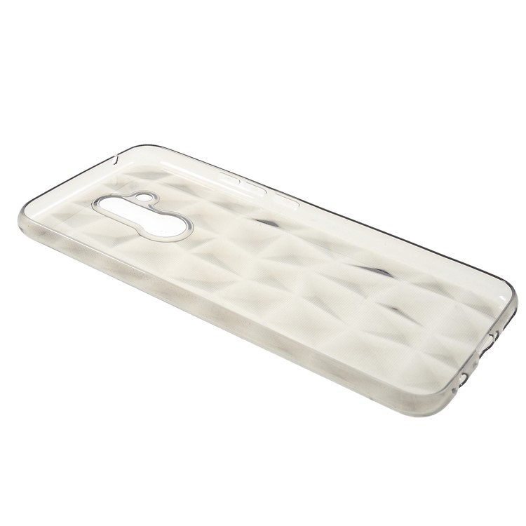 3D Diamond Texture TPU Casing for Huawei Mate 20 Lite / Maimang 7 - Grey-3