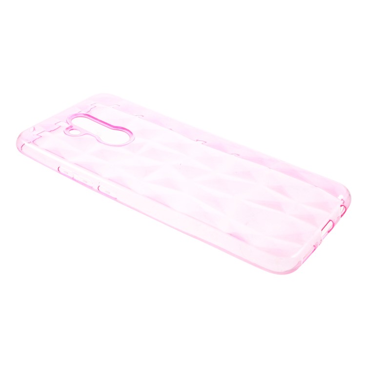 3D Diamond Texture TPU Cell Phone Case for Huawei Mate 20 Lite / Maimang 7 - Pink-2