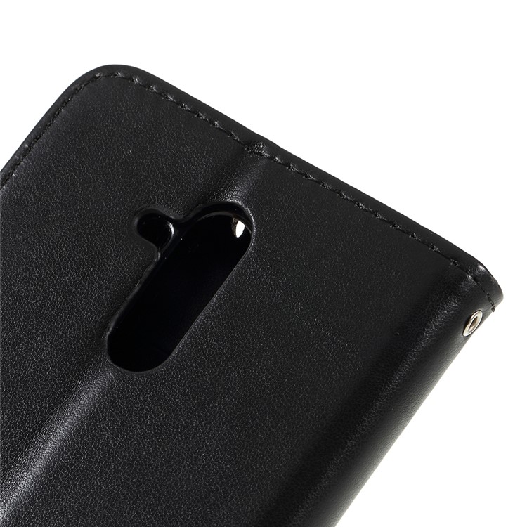 Imprint Tree Owl Magnetic Wallet PU Leather Cover with Stand for Huawei Mate 20 Lite - Black-5