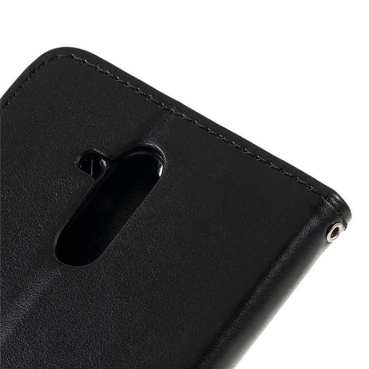Imprint Butterfly Flowers Leather Stand Wallet Folio Case for Huawei Mate 20 Lite - Black-5