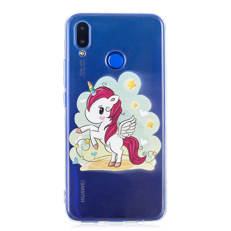 Pattern Printing Soft TPU Case for Huawei P Smart+ / nova 3i - Unicorn-2
