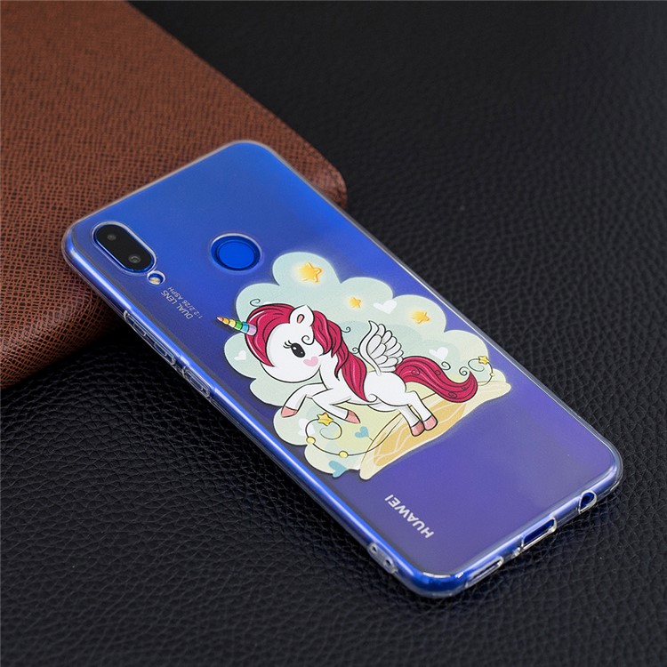 Pattern Printing Soft TPU Case for Huawei P Smart+ / nova 3i - Unicorn-6