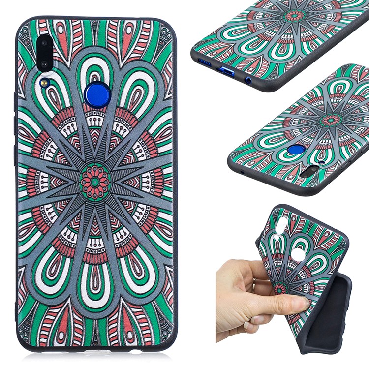 Estampado En Relieve Repujado Estuche De TPU Suave Para Huawei Nova 3i / P Inteligente + - Patrón Simétrico-1