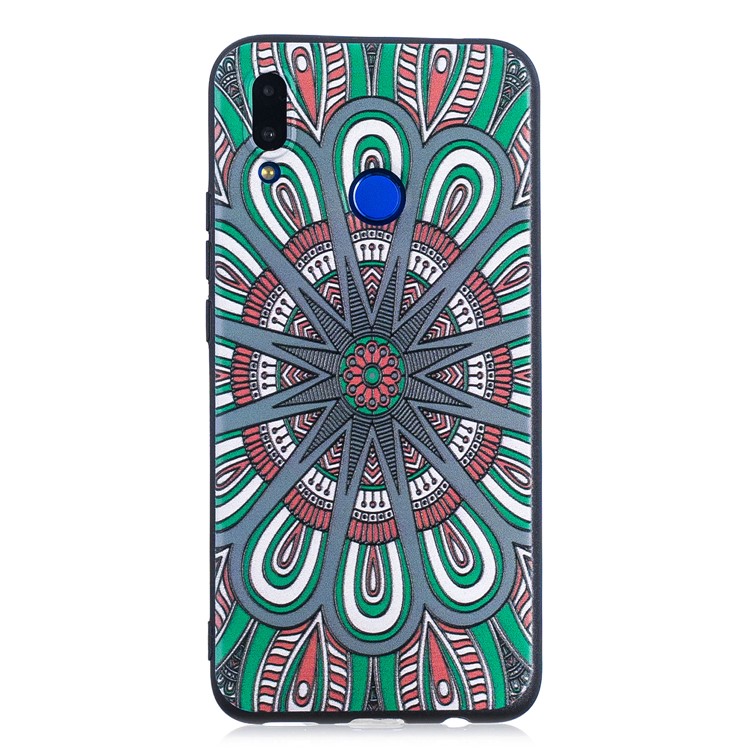 Estampado En Relieve Repujado Estuche De TPU Suave Para Huawei Nova 3i / P Inteligente + - Patrón Simétrico-2