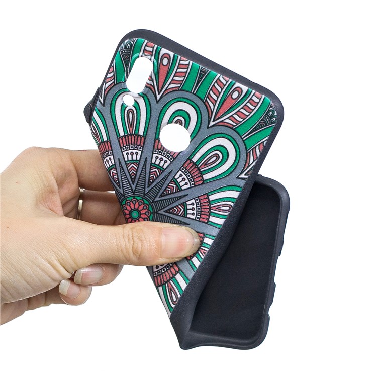 Estampado En Relieve Repujado Estuche De TPU Suave Para Huawei Nova 3i / P Inteligente + - Patrón Simétrico-5