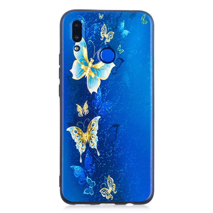 Pattern Printing Embossment Soft TPU Cover for Huawei nova 3i / P Smart+ - Butterfly Pattern-2