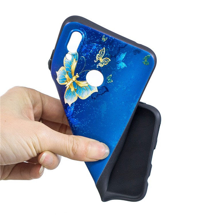 Pattern Printing Embossment Soft TPU Cover for Huawei nova 3i / P Smart+ - Butterfly Pattern-5