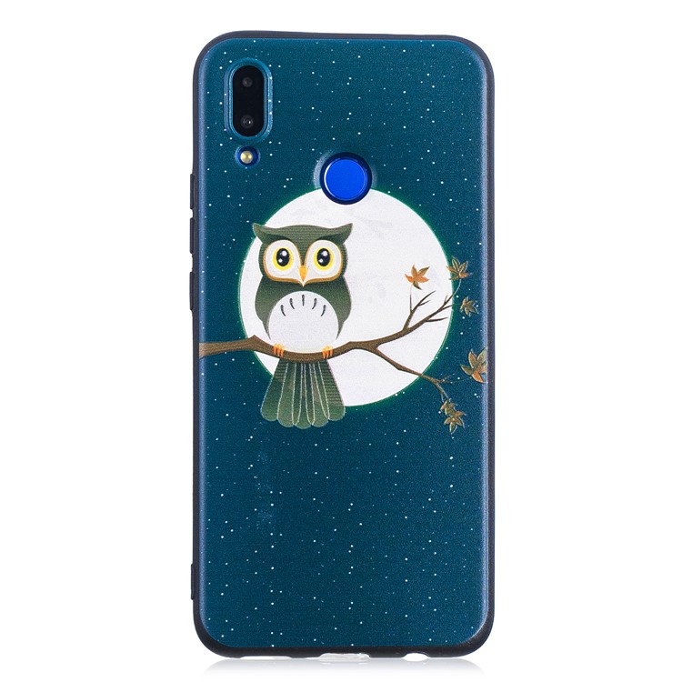 Pattern Printing Embossment Soft TPU Shell for Huawei nova 3i / P Smart+ - Owl on Branch-2