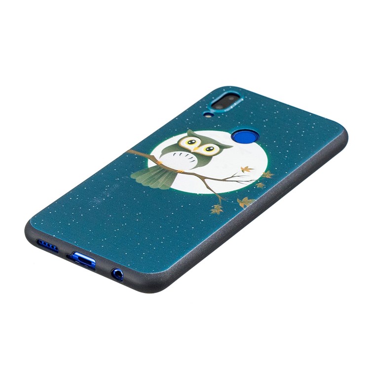 Pattern Printing Embossment Soft TPU Shell for Huawei nova 3i / P Smart+ - Owl on Branch-3