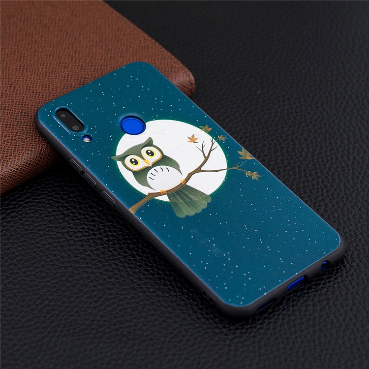 Pattern Printing Embossment Soft TPU Shell for Huawei nova 3i / P Smart+ - Owl on Branch-6