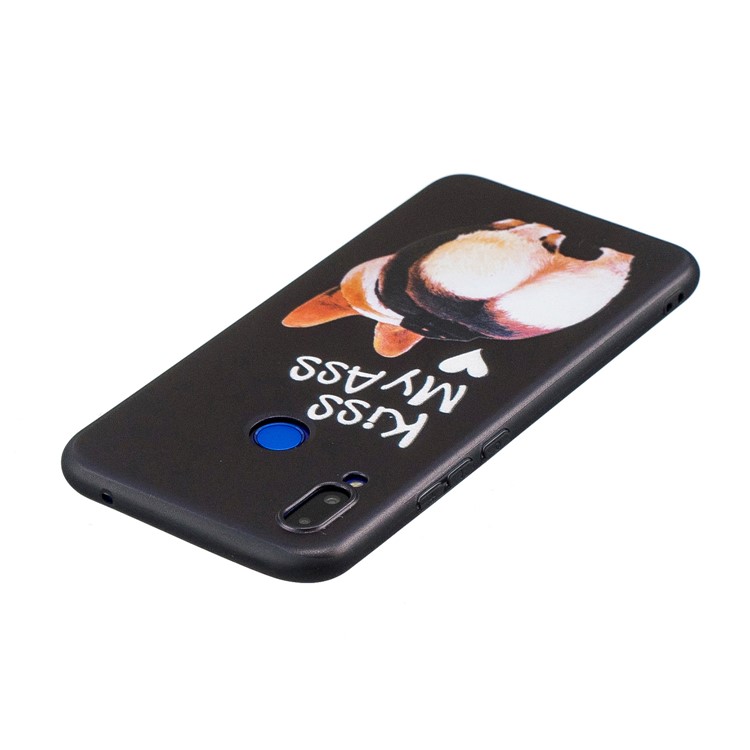 Patrón De Impresión En Relieve Suave TPU Caja Del Teléfono Móvil Para Huawei Nova 3i / P Inteligente + - Besa Mi Trasero-4