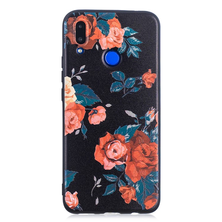 Pattern Printing Embossment Soft TPU Mobile Phone Cover for Huawei nova 3i / P Smart+ - Vivid Flowers-2