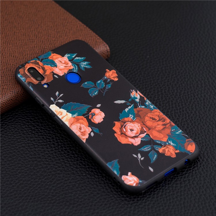 Pattern Printing Embossment Soft TPU Mobile Phone Cover for Huawei nova 3i / P Smart+ - Vivid Flowers-6