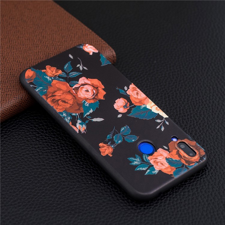 Pattern Printing Embossment Soft TPU Mobile Phone Cover for Huawei nova 3i / P Smart+ - Vivid Flowers-7