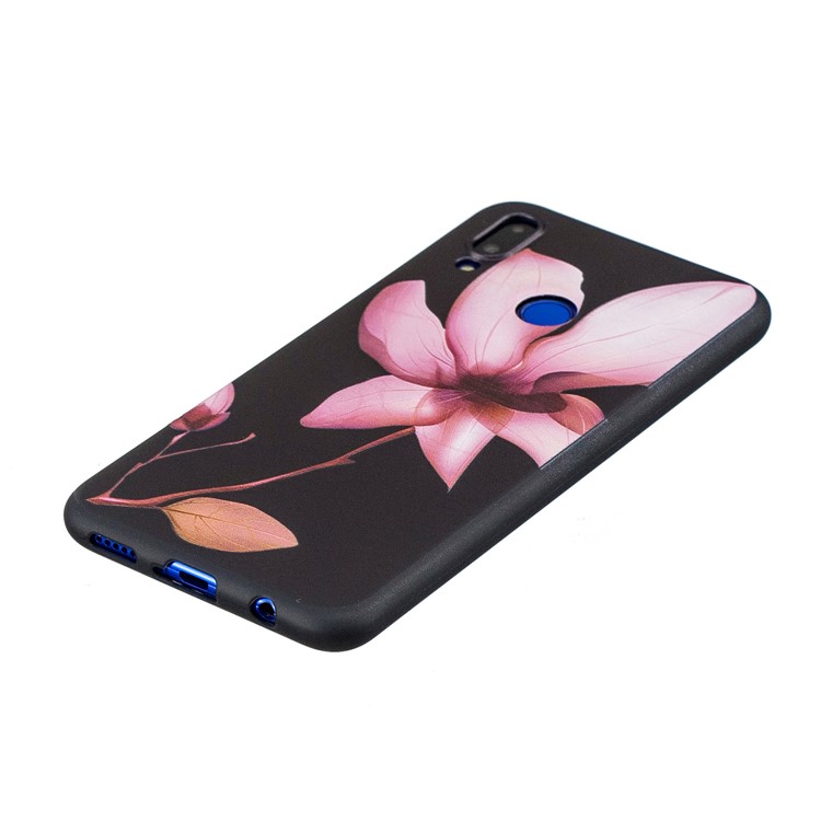 Pattern Printing Embossment Soft TPU Cell Phone Cover for Huawei nova 3i / P Smart+ - Pink Flower-3