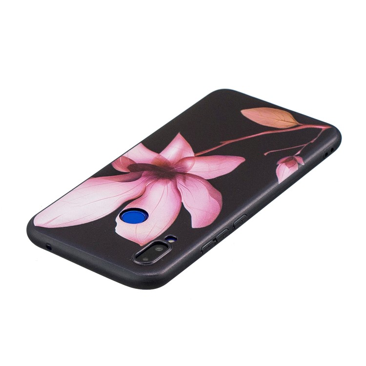 Pattern Printing Embossment Soft TPU Cell Phone Cover for Huawei nova 3i / P Smart+ - Pink Flower-4