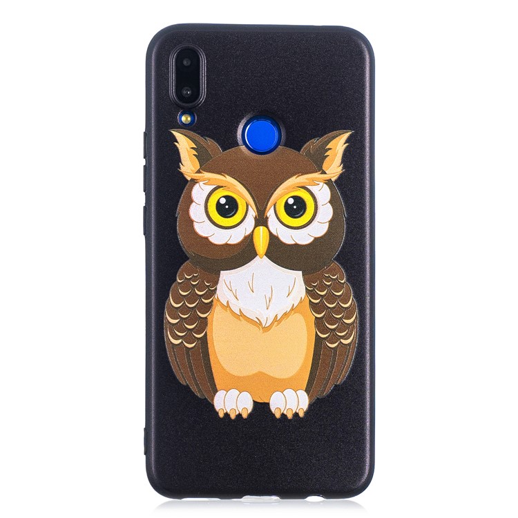 Pattern Printing Embossment Soft TPU Mobile Phone Shell for Huawei nova 3i / P Smart Plus - Brown Owl-2