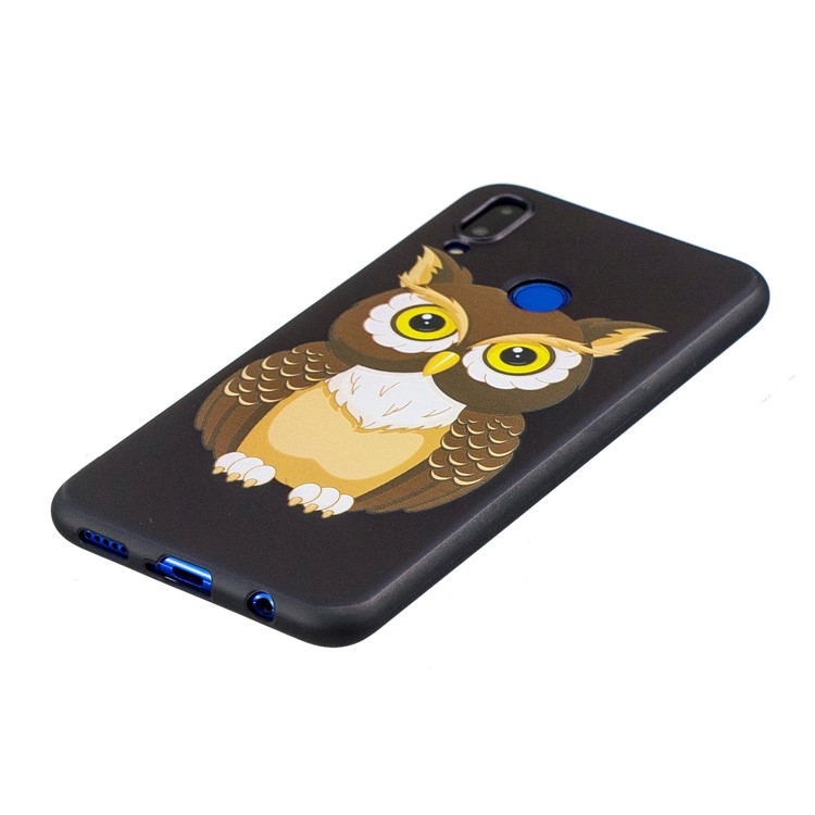Pattern Printing Embossment Soft TPU Mobile Phone Shell for Huawei nova 3i / P Smart Plus - Brown Owl-3