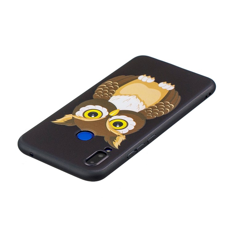 Pattern Printing Embossment Soft TPU Mobile Phone Shell for Huawei nova 3i / P Smart Plus - Brown Owl-4