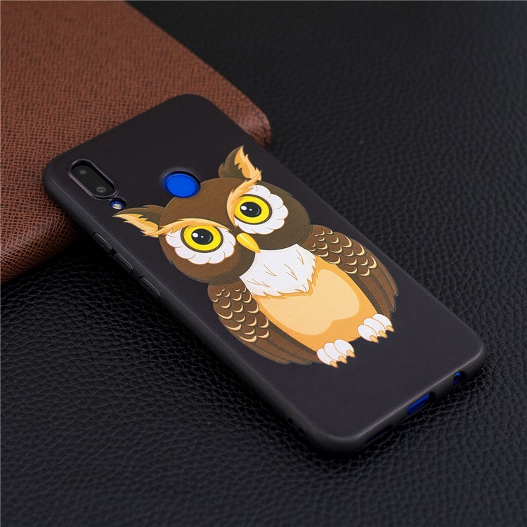 Pattern Printing Embossment Soft TPU Mobile Phone Shell for Huawei nova 3i / P Smart Plus - Brown Owl-6