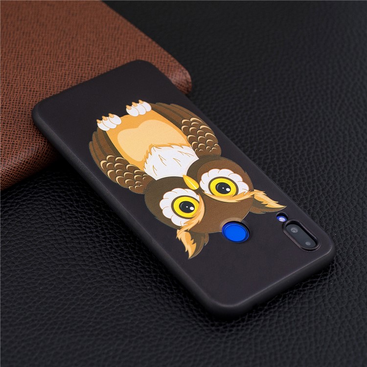 Pattern Printing Embossment Soft TPU Mobile Phone Shell for Huawei nova 3i / P Smart Plus - Brown Owl-7
