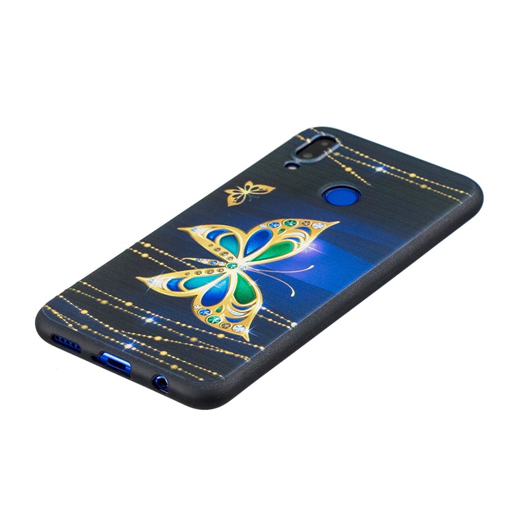 Pattern Printing Embossment Soft TPU Cell Phone Shell for Huawei nova 3i / P Smart Plus - Colorized Butterfly-3