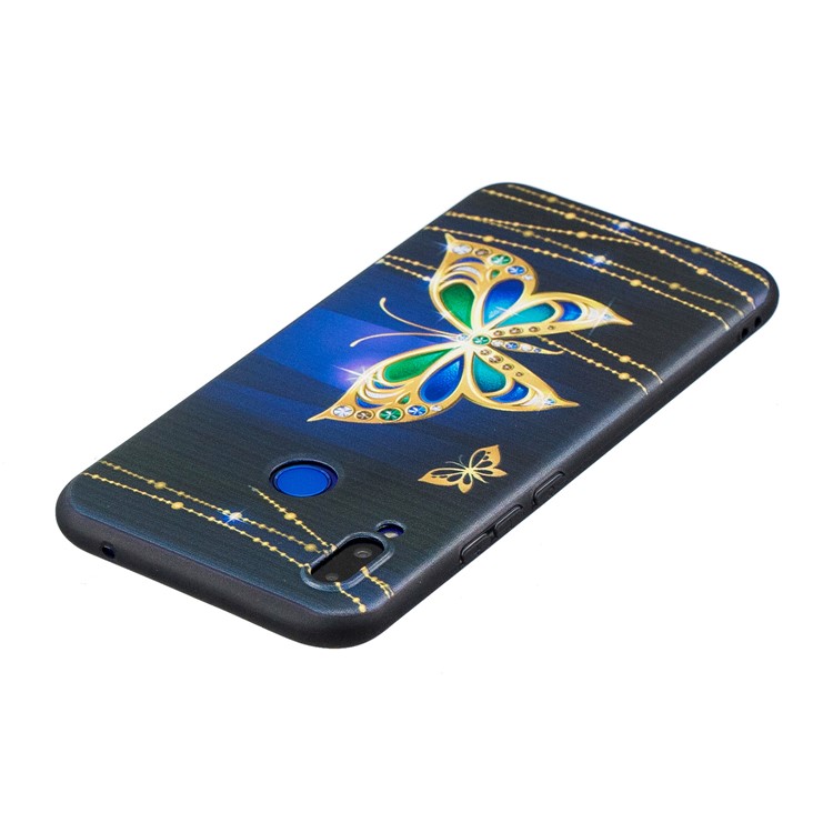 Pattern Printing Embossment Soft TPU Cell Phone Shell for Huawei nova 3i / P Smart Plus - Colorized Butterfly-4