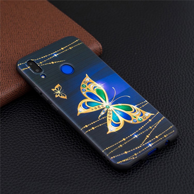 Pattern Printing Embossment Soft TPU Cell Phone Shell for Huawei nova 3i / P Smart Plus - Colorized Butterfly-6